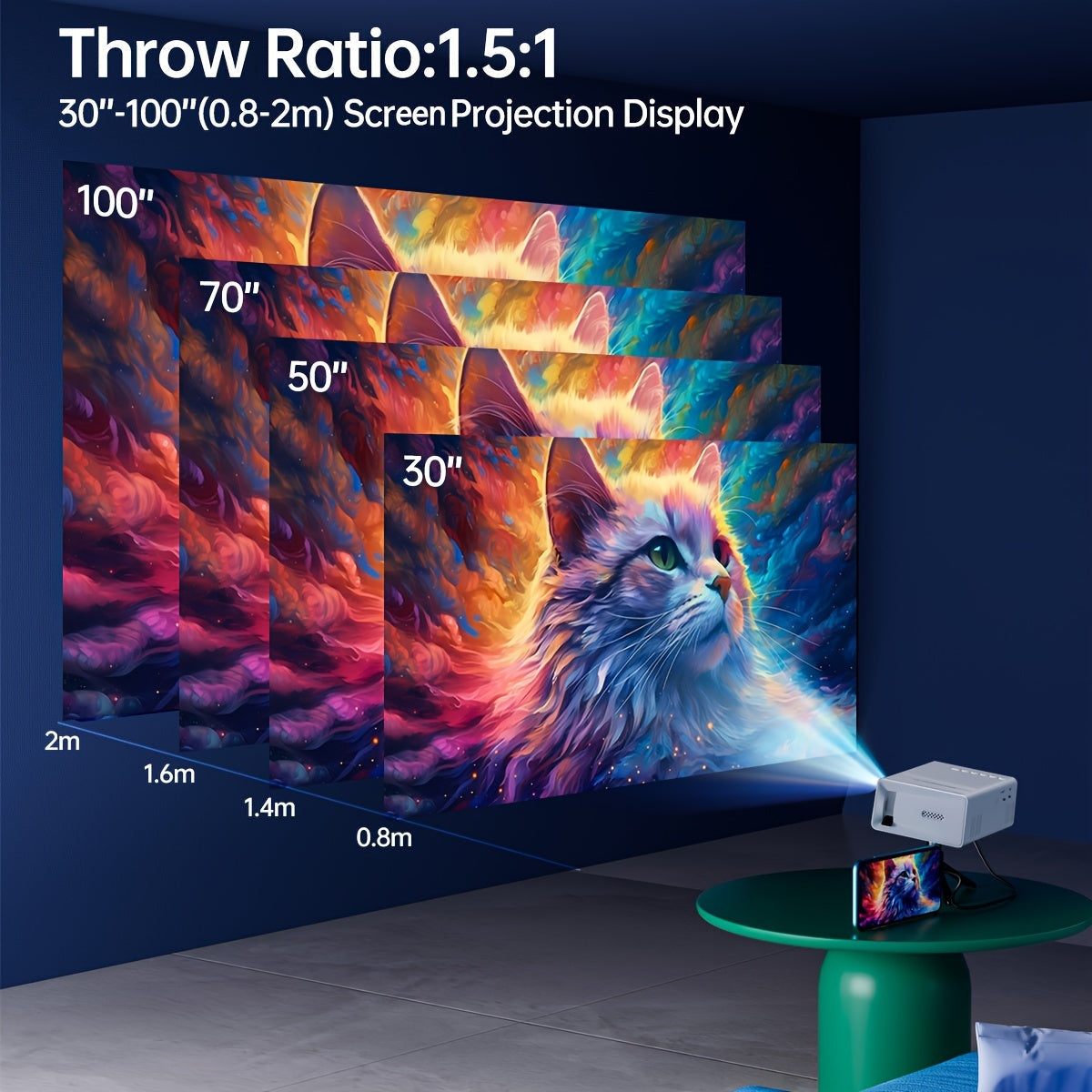 ClarityBeam Compact Mini Projector – High-Performance Imaging in a Portable Design