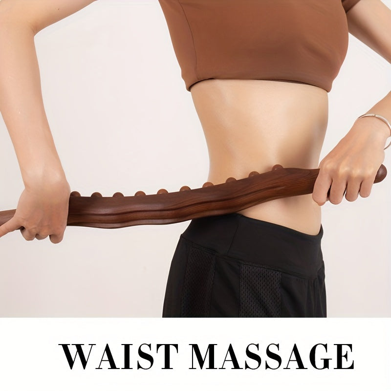 Wooden Massage Stick with 31 Beads – Deep Muscle Relaxation