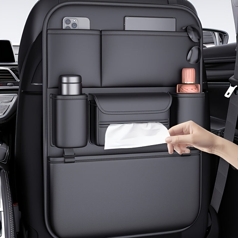 PU Leather Car Seat Back Organizer – Sleek and Functional