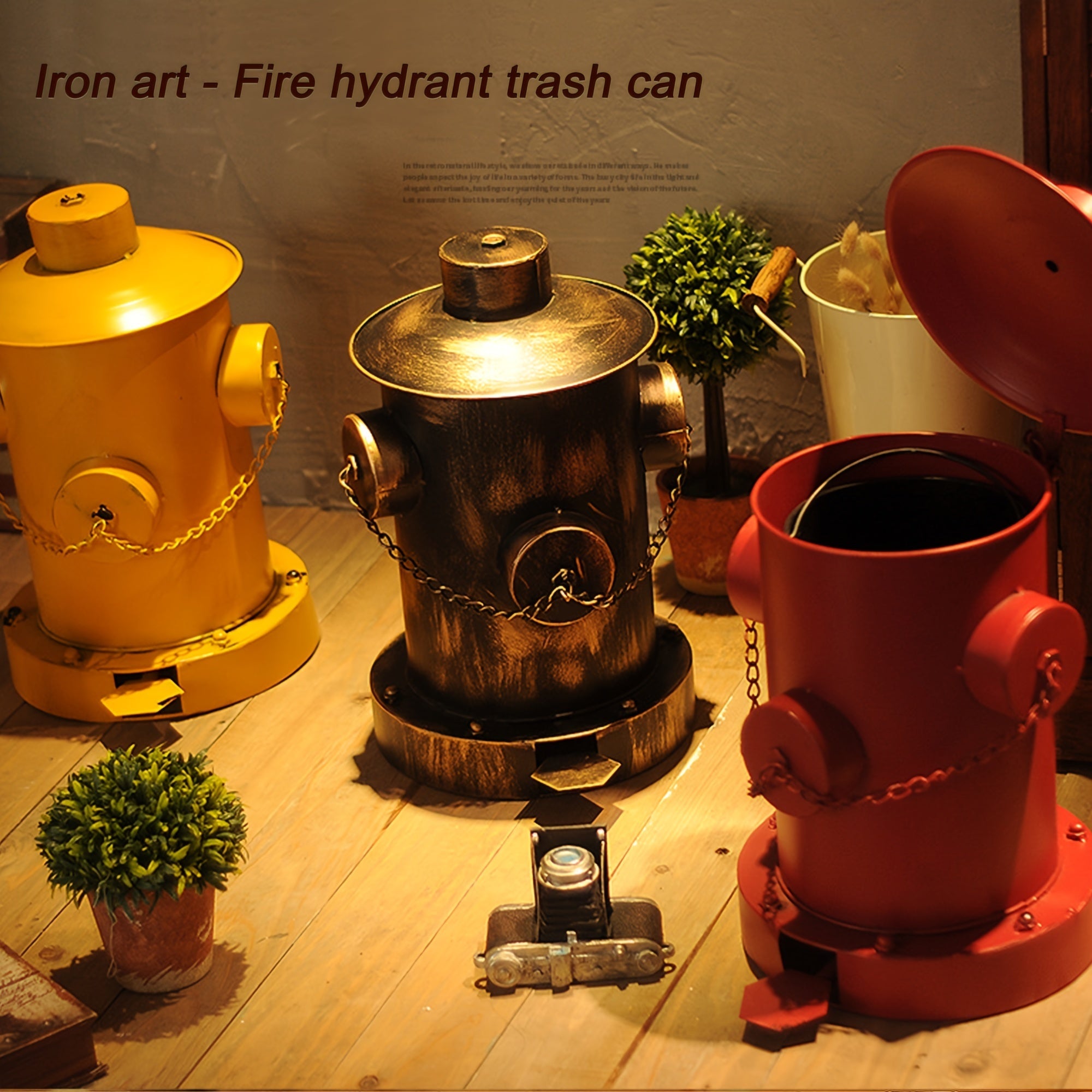 Vintage Fire Hydrant Trash Can - The Perfect Father's Day Gift for Home
