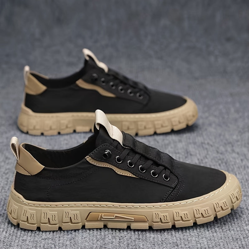 Solid Men's Casual Skate Shoes – Comfortable and Safe for Outdoor