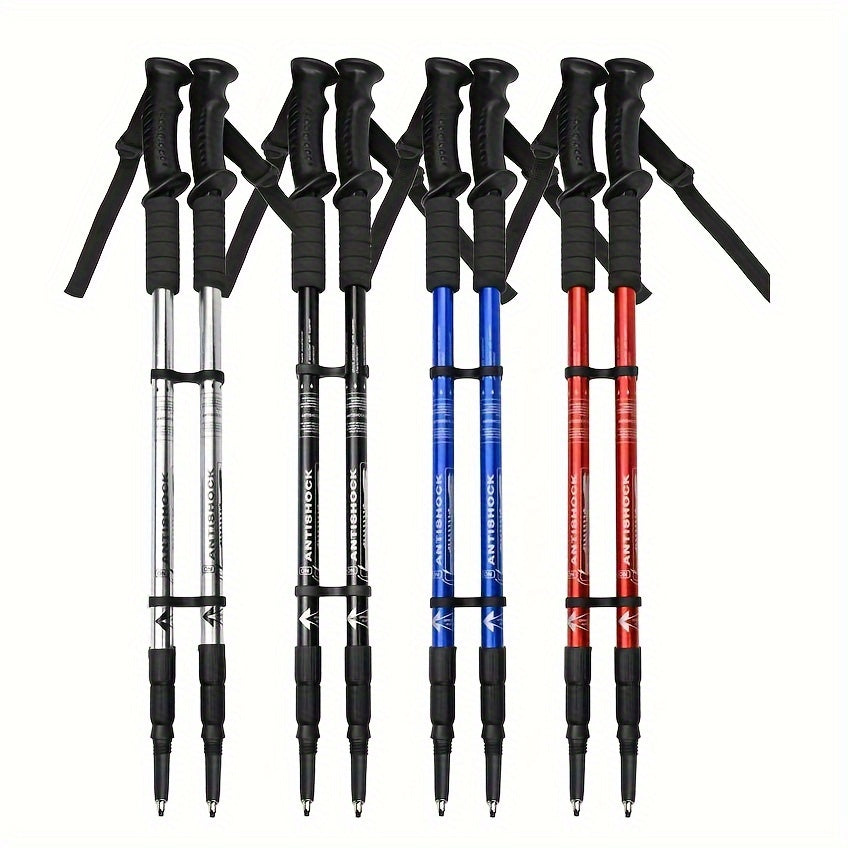 Lightweight Aluminum Trekking Poles – Adjustable and Shock-Absorbing for Adventurous Hikers