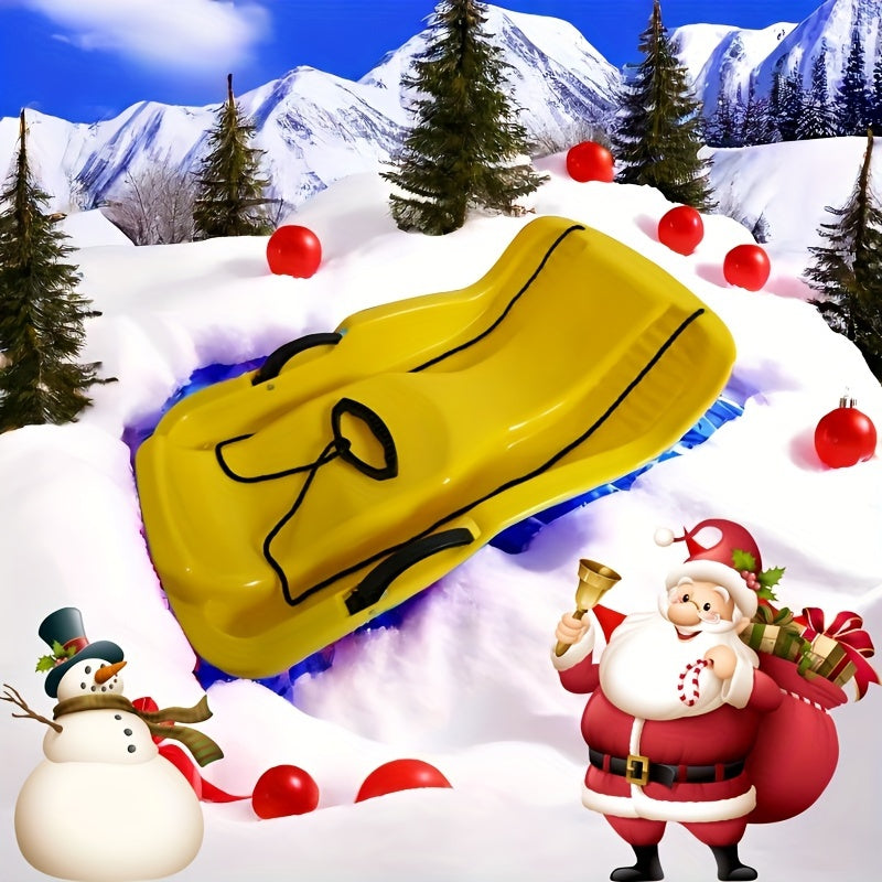 Versatile Ski Sled with Brake – Perfect for Snow, Grass, and Ice, Incl. Tow Rope