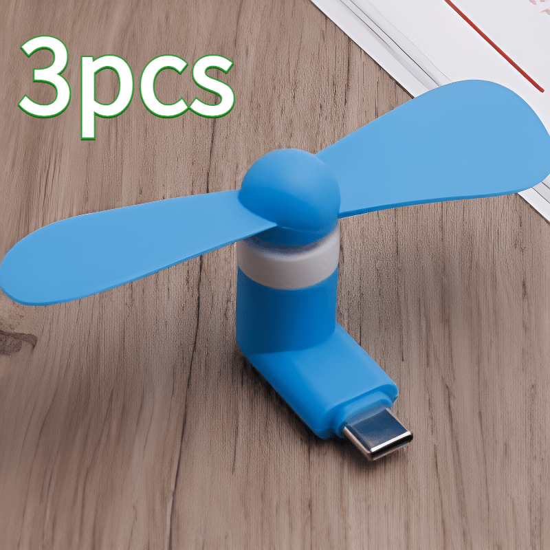 Mini Portable Phone Fans – Type-C Connector with Adjustable Angle