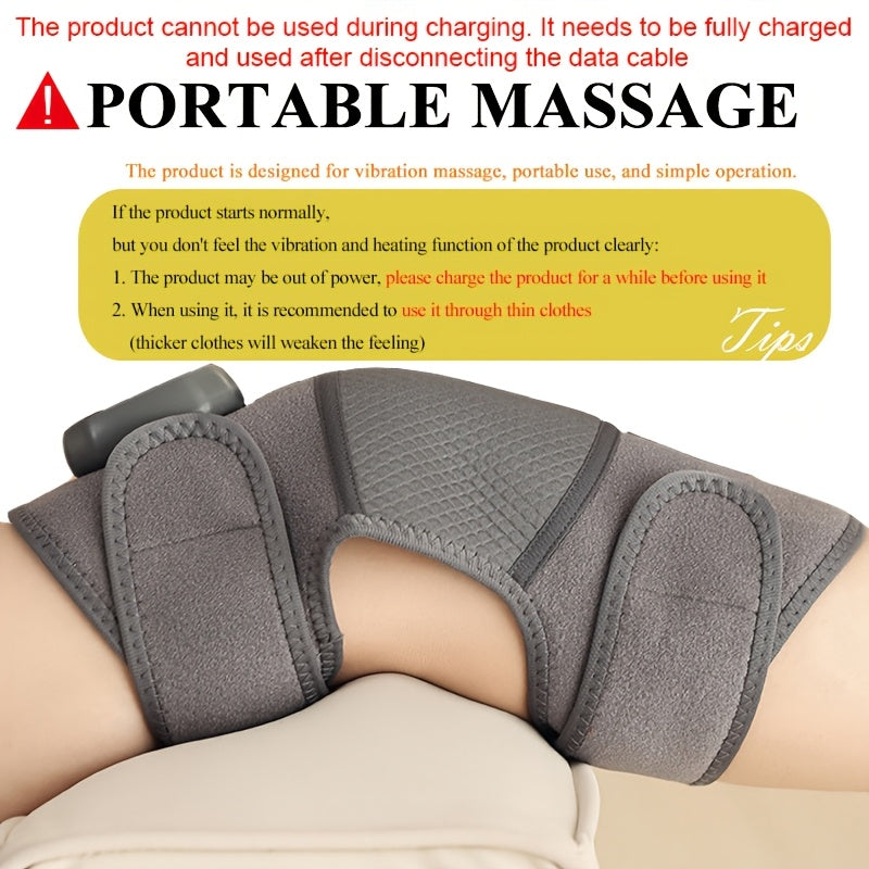 Wireless Knee and Leg Massager with Heat Function – Adjustable Compression for Optimal Pain Relief