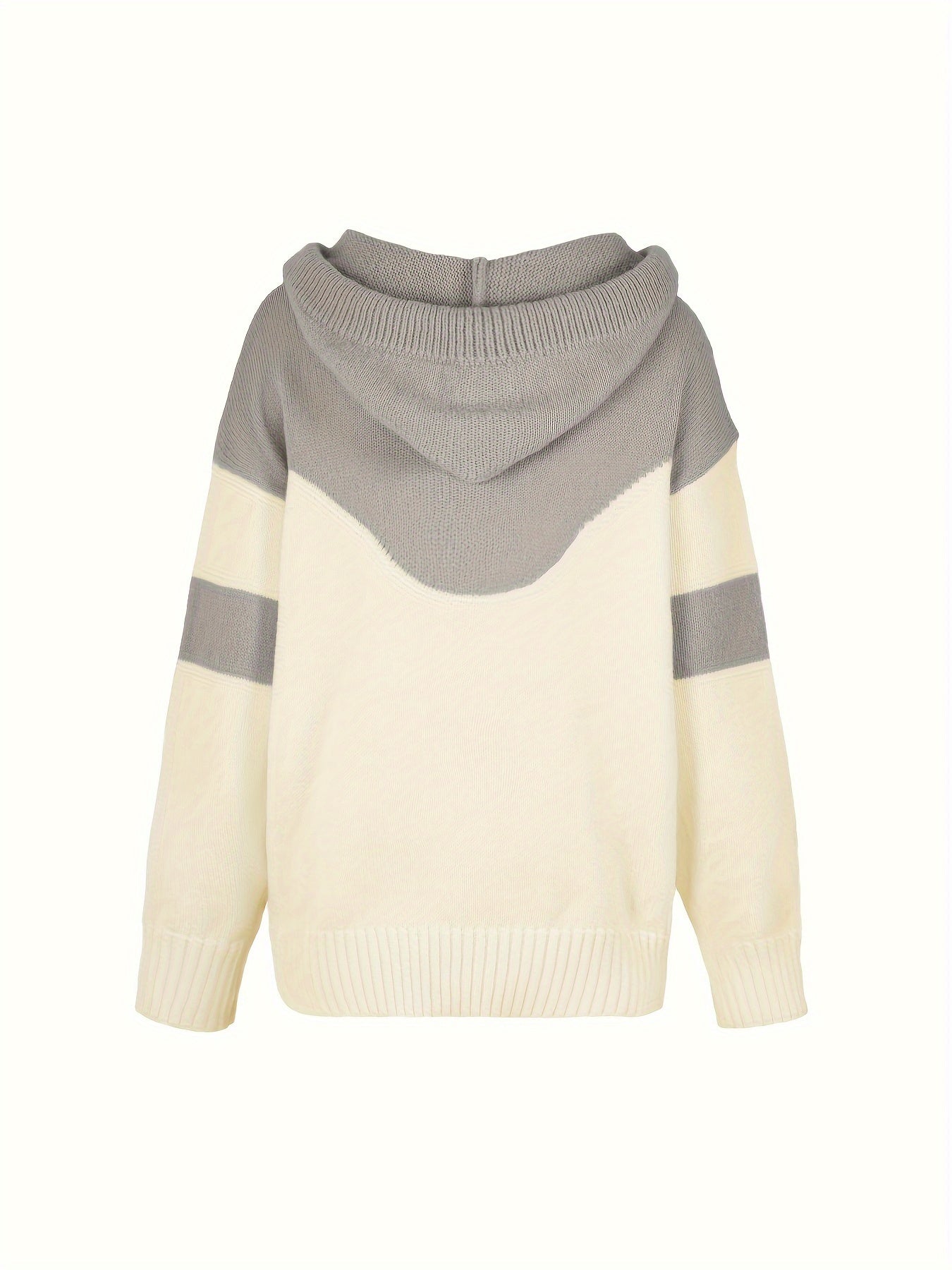 Ava Color Block Hoodie Sweater - Stylish and Comfortable for Women