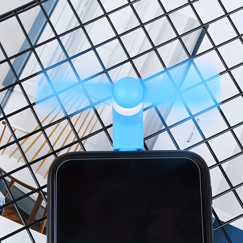 Mini Portable Phone Fans – Type-C Connector with Adjustable Angle