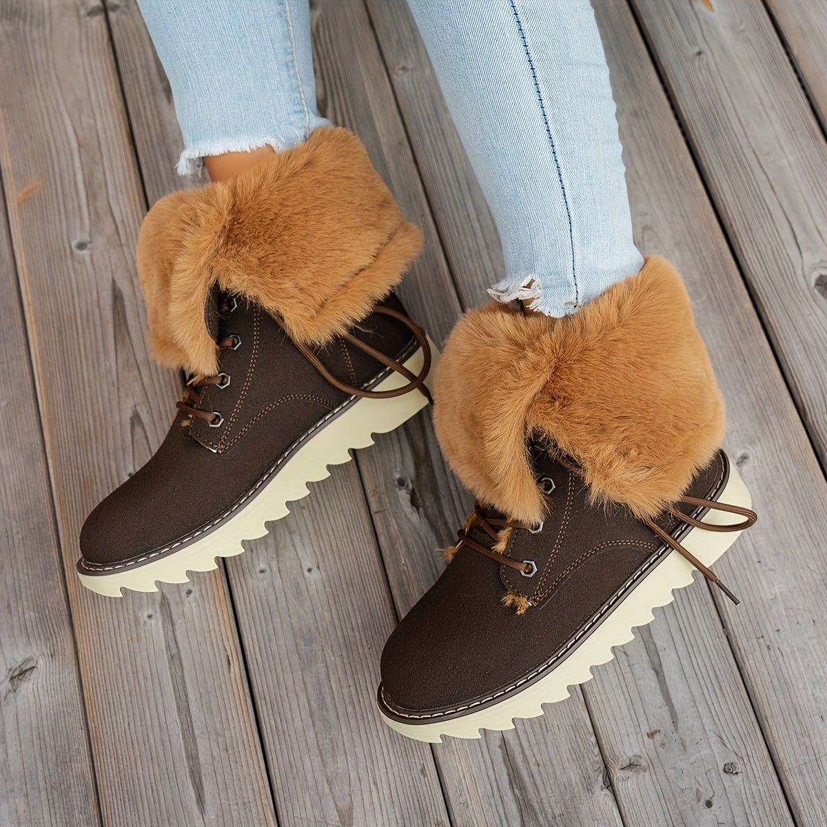 Lieke Winter Boots with Laces - For Style and Warmth