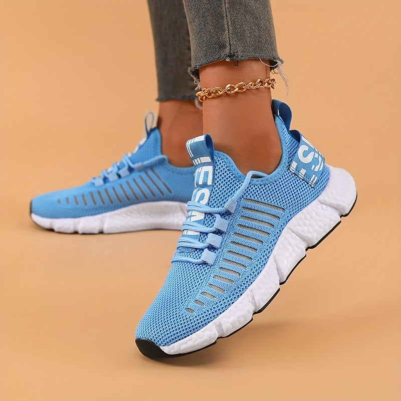 Breathable Knit Platform Sneakers for Women – Comfortable and Trendy