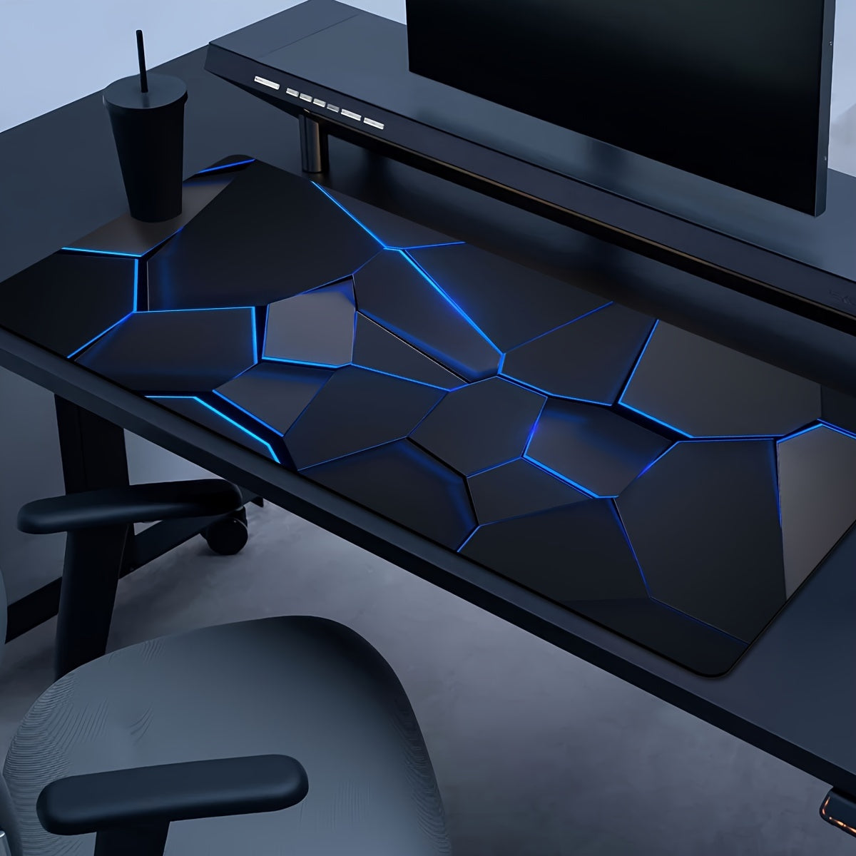 Geometric Gamer Mat - Stylish, Durable, and Non-Slip for a Perfect Gaming Experience