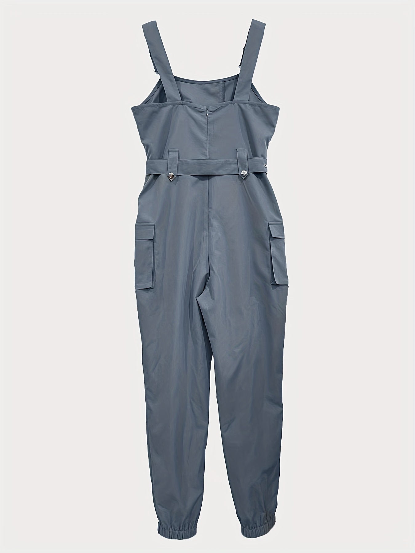 Effortless Cargo Jumpsuit for Women – Sleeveless and Belted for Comfort and Style