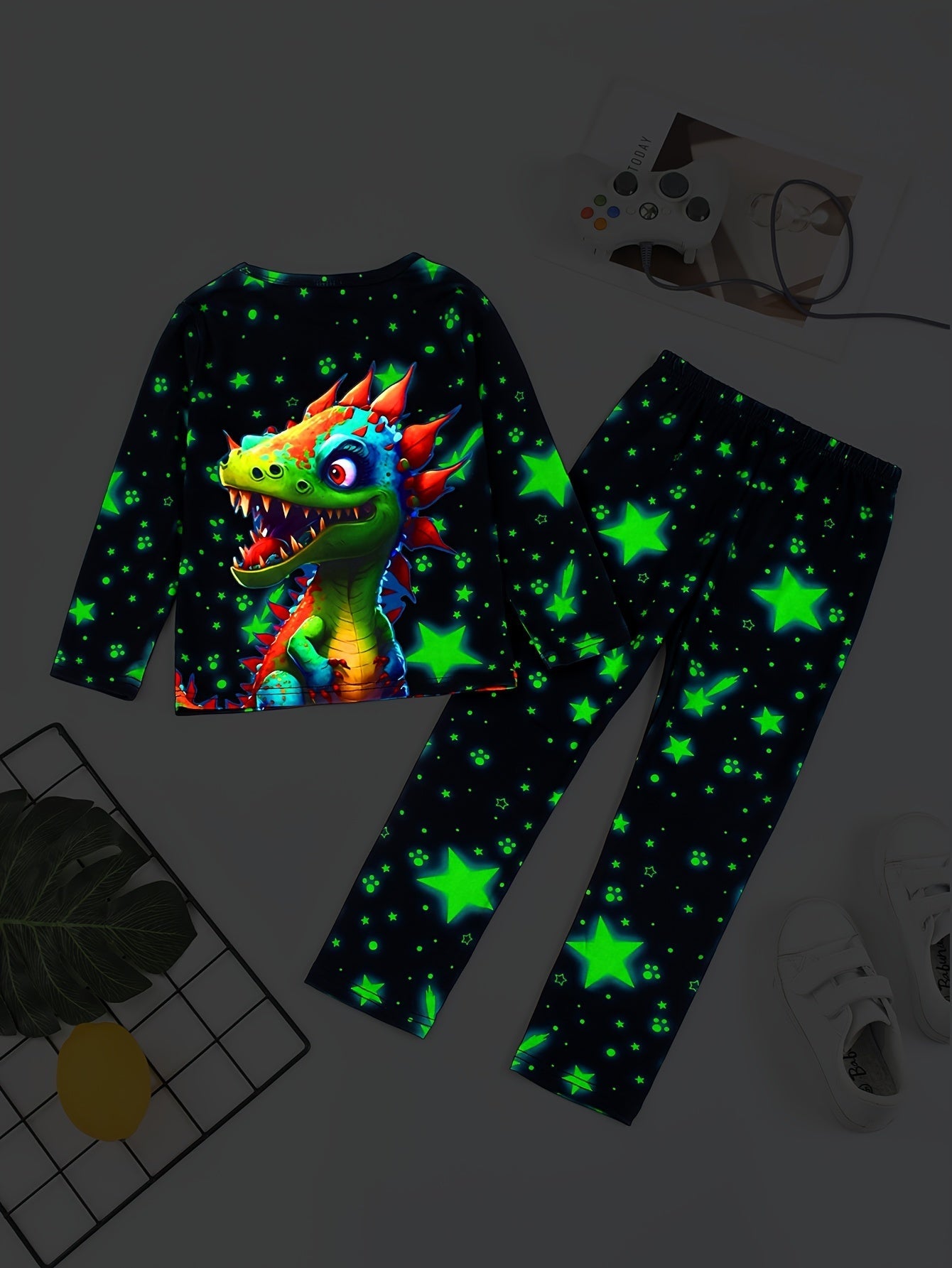 DinoGlow Pajama Set - Radiant Evenings for Adventurous Kids