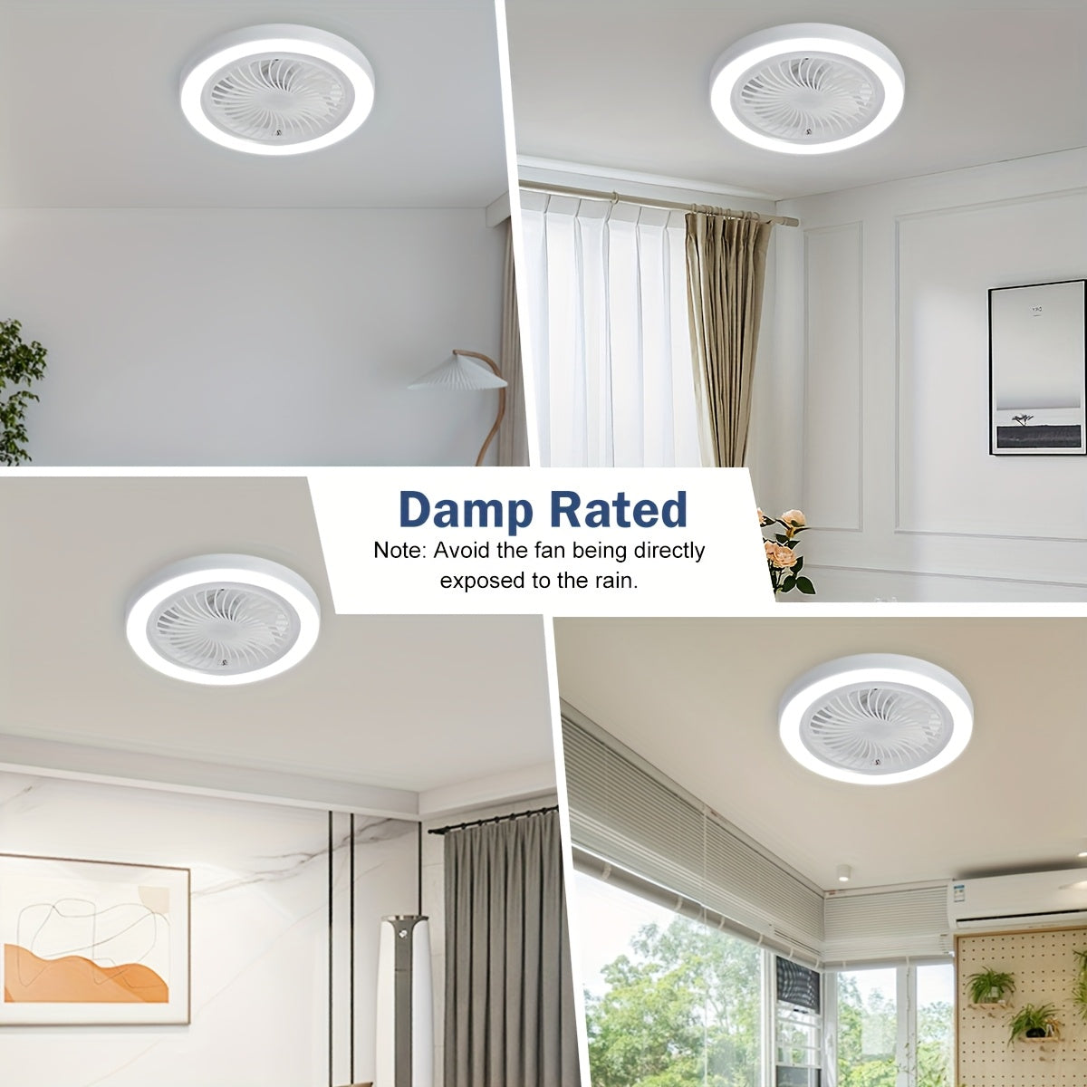LED Smart Fan Lamp – Dimmable and Quiet