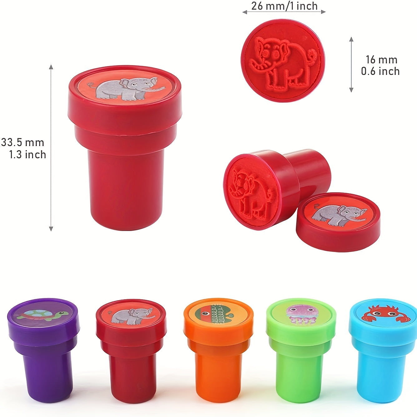Colorful Animal Stamp Set – 26 Different Stamps for Creative Crafting and Education