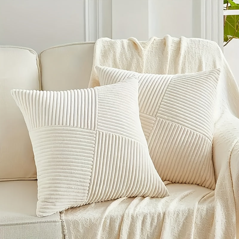 2-Piece Bohemian Style Corduroy Cushion Covers – Soft and Stylish for Sofa and Bed