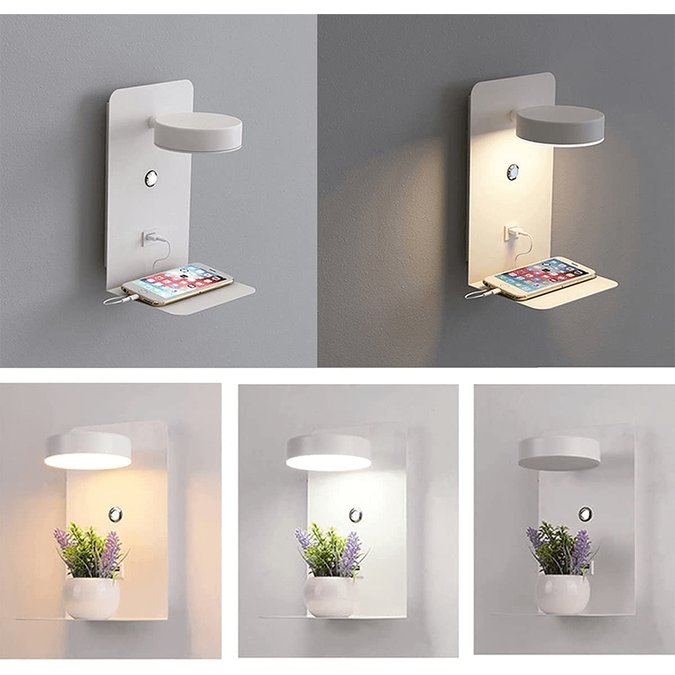 Lighting Hub with Charging Station - Stylish and Adjustable Lighting