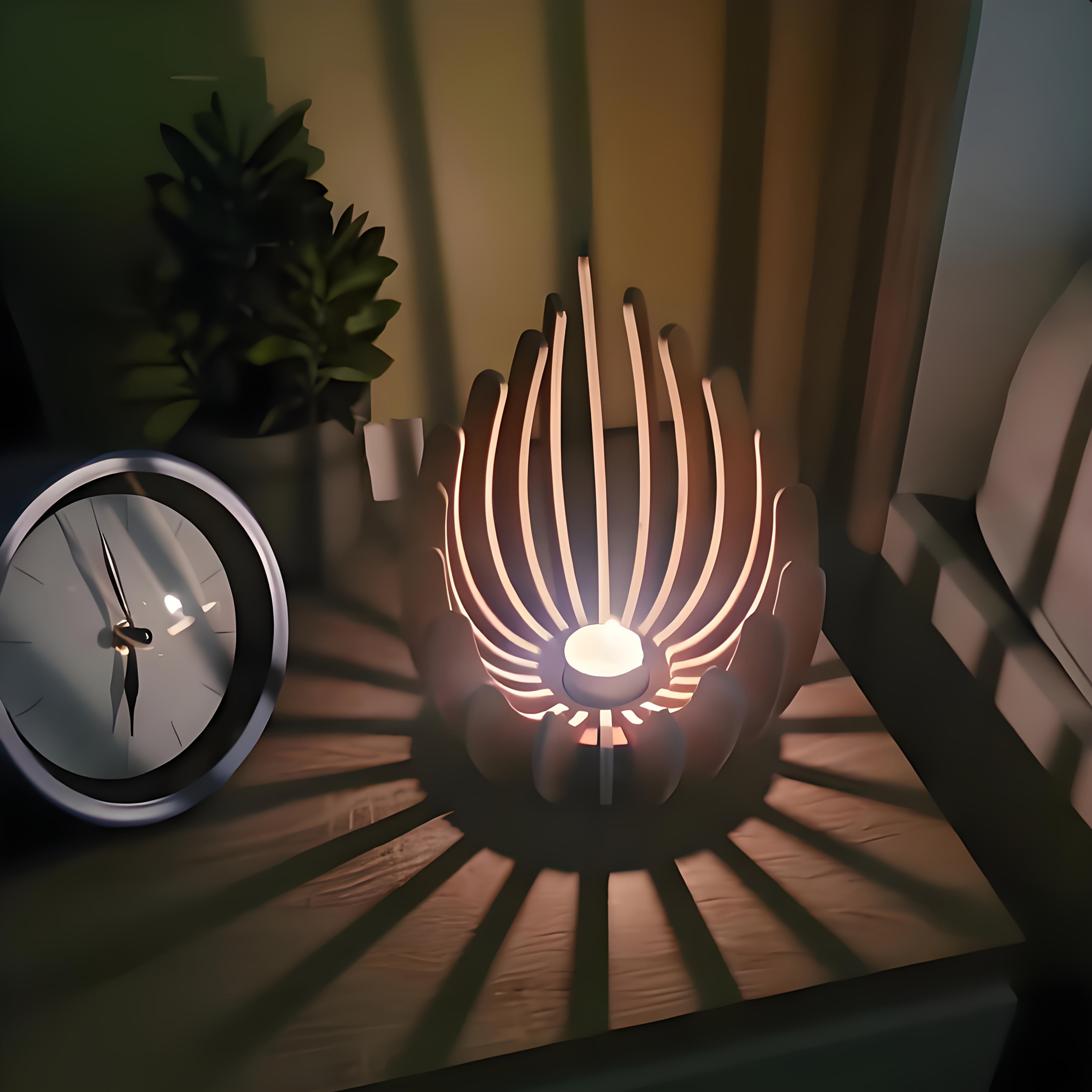 Bohemian Lotus Candle Holder – Handmade Layered Wood Design