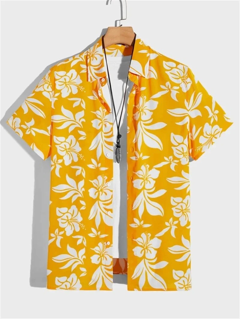 TropicWave Men's Palm Print Shirt – Fresh and Fashionable
