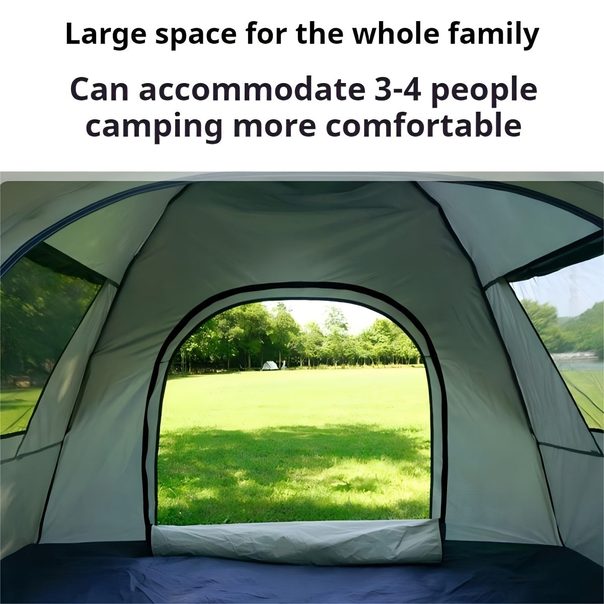 QuickCamp Tent - Quick-setup tent with UV protection for 4 people