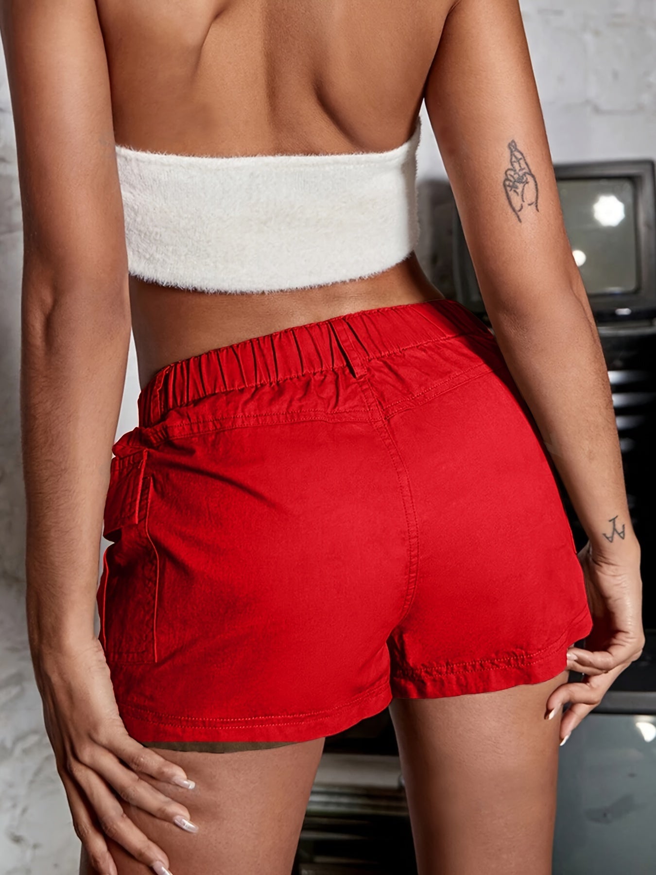 Casual Cargo Shorts with Elastic Waist – Comfortable and Functional