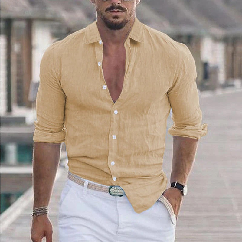 Breeze Luxe Linen Shirt – Stylish Comfort for Men