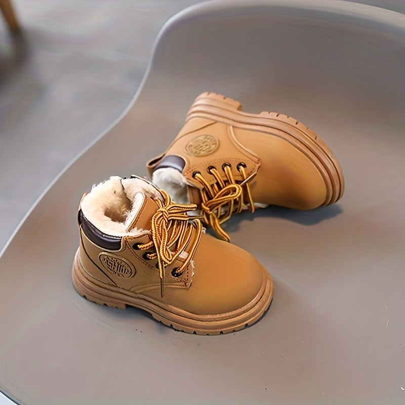 Trendy Fleece Boots for Boys - Warm and Waterproof