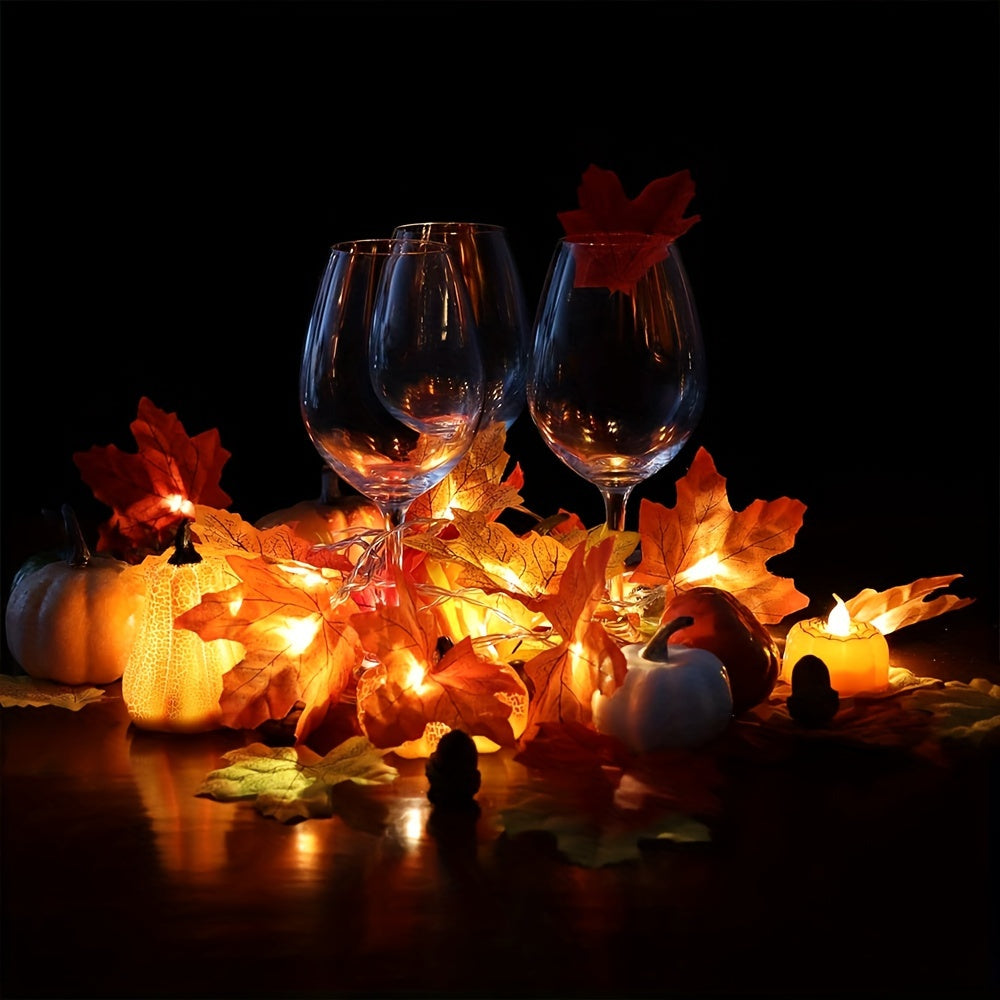 LED Leaf Light String – Warm Autumn Atmosphere for Home and Parties