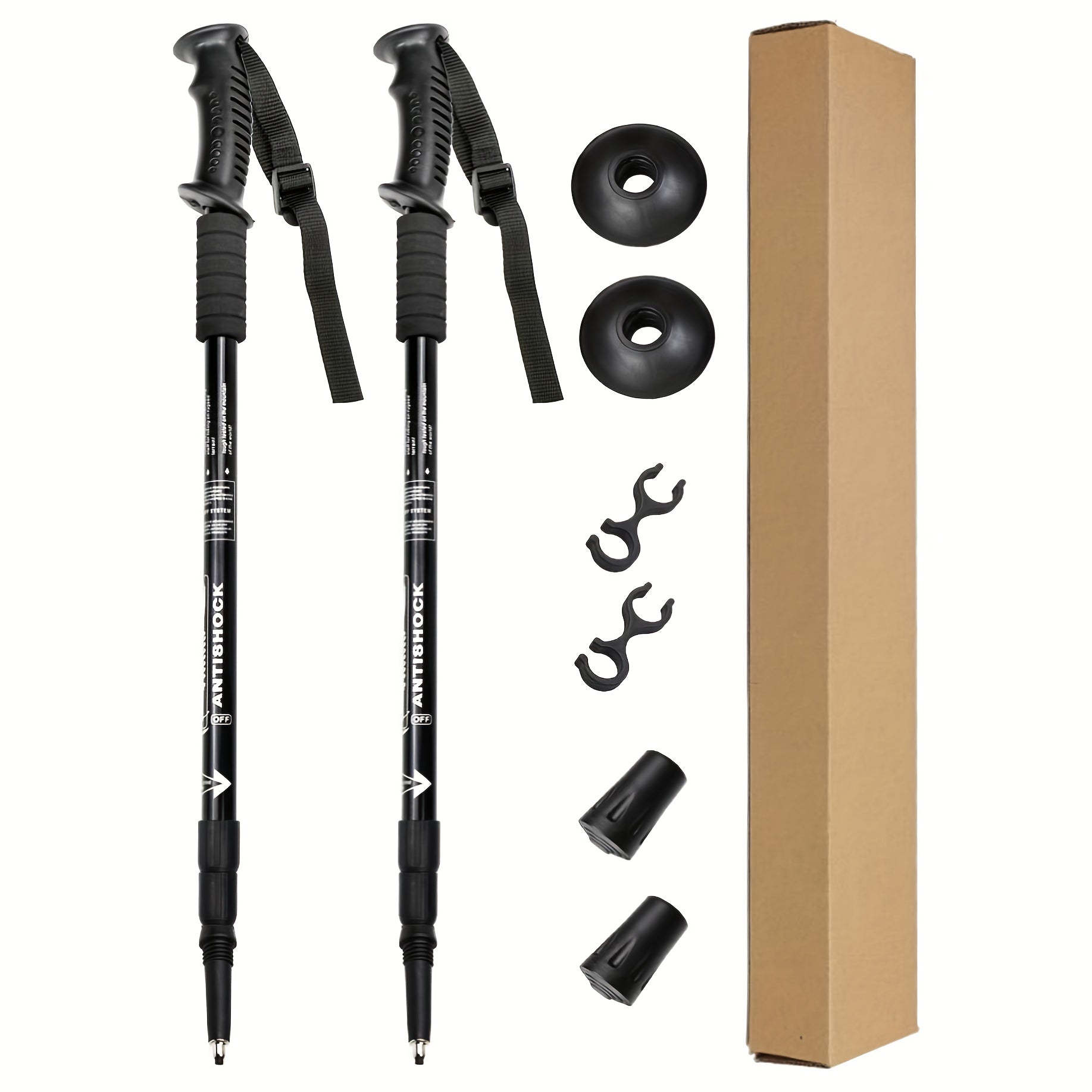 Lightweight Aluminum Trekking Poles – Adjustable and Shock-Absorbing for Adventurous Hikers