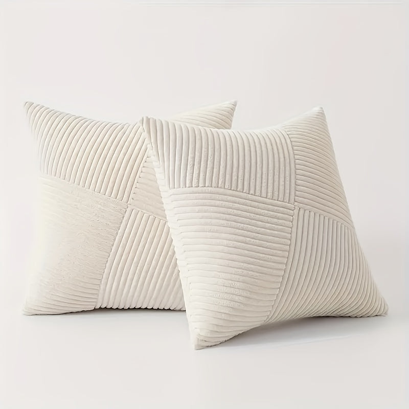 2-Piece Bohemian Style Corduroy Cushion Covers – Soft and Stylish for Sofa and Bed