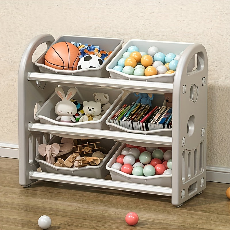 MultiStore Storage Rack - Spacious and Sturdy Organizer with 6 Bins