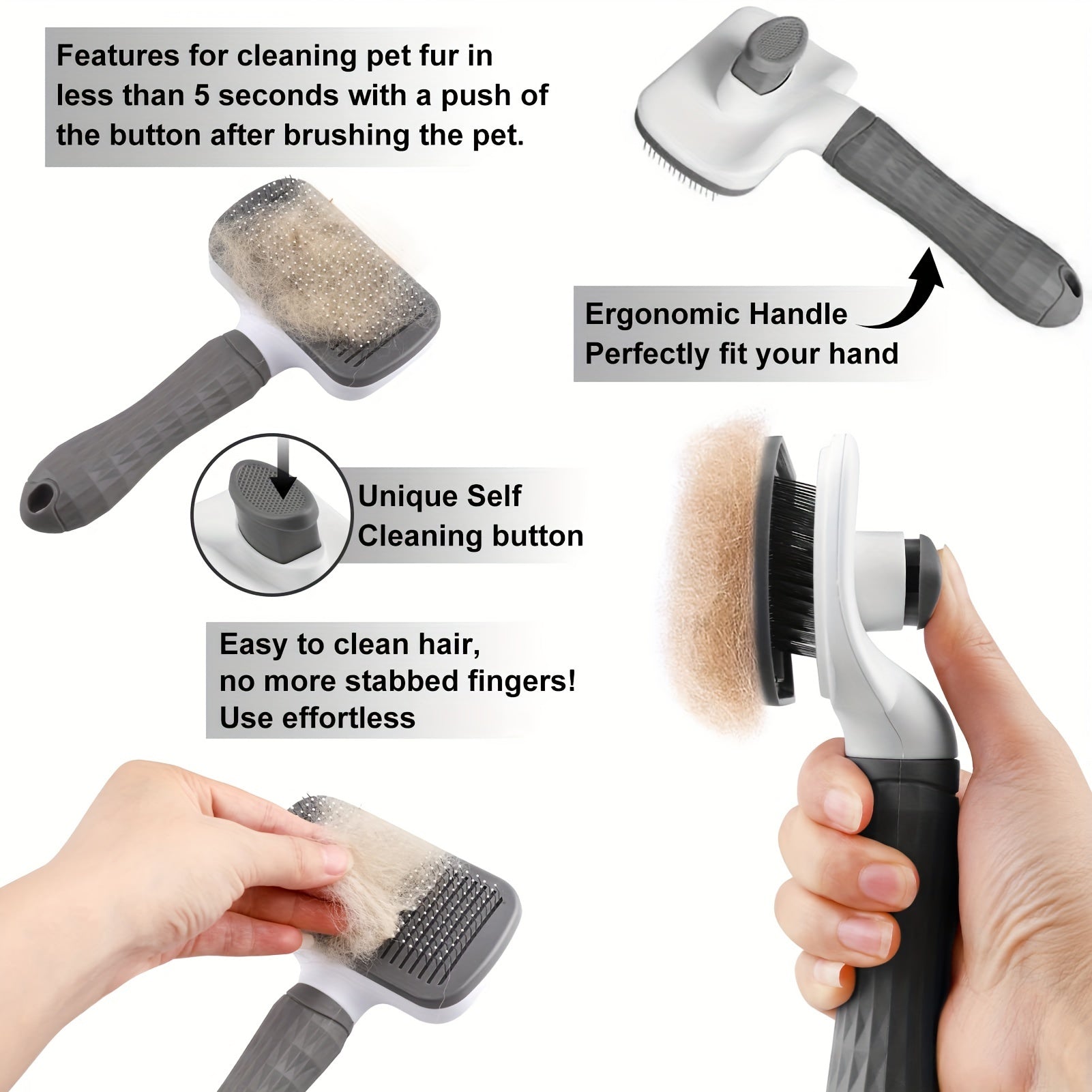 Sleek Glide Pet Groomer – Effortless Hair Removal & Soothing Massage