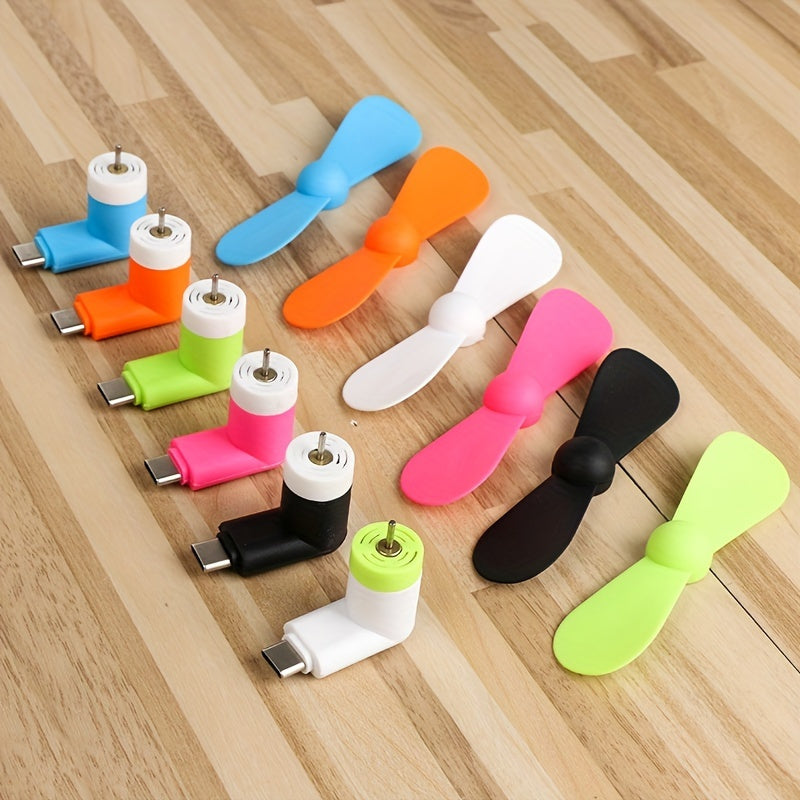 Mini Portable Phone Fans – Type-C Connector with Adjustable Angle