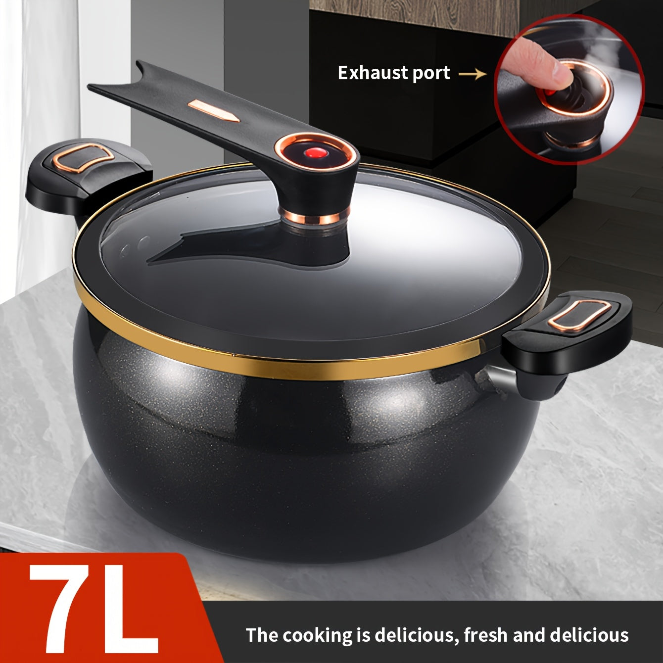 Multifunctional Soup and Cooking Pot – 7L Capacity, Suitable for Induction and Gas Stoves