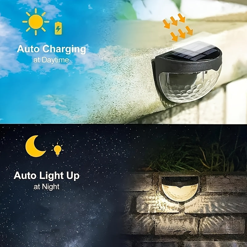 SolarGlow Semi-Round LED Fence Lighting – Elegant and Durable