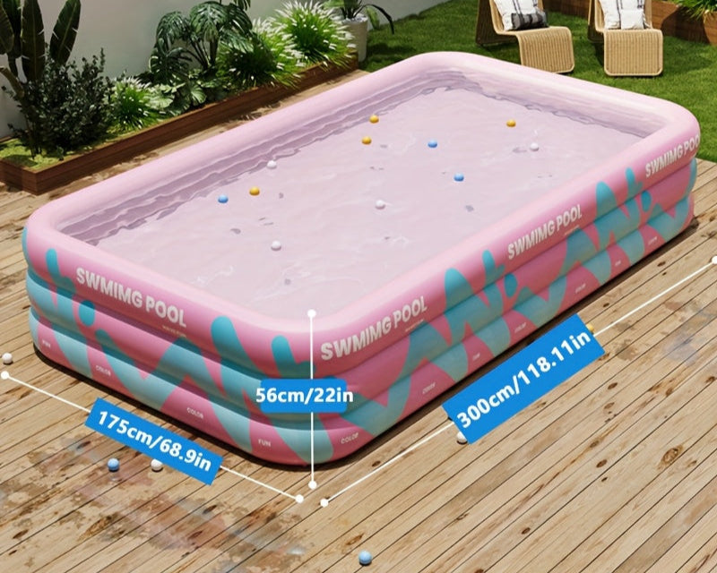 Joyful Inflatable Pool for the Garden – Durable PVC, Perfect for Summer Parties and Family Fun