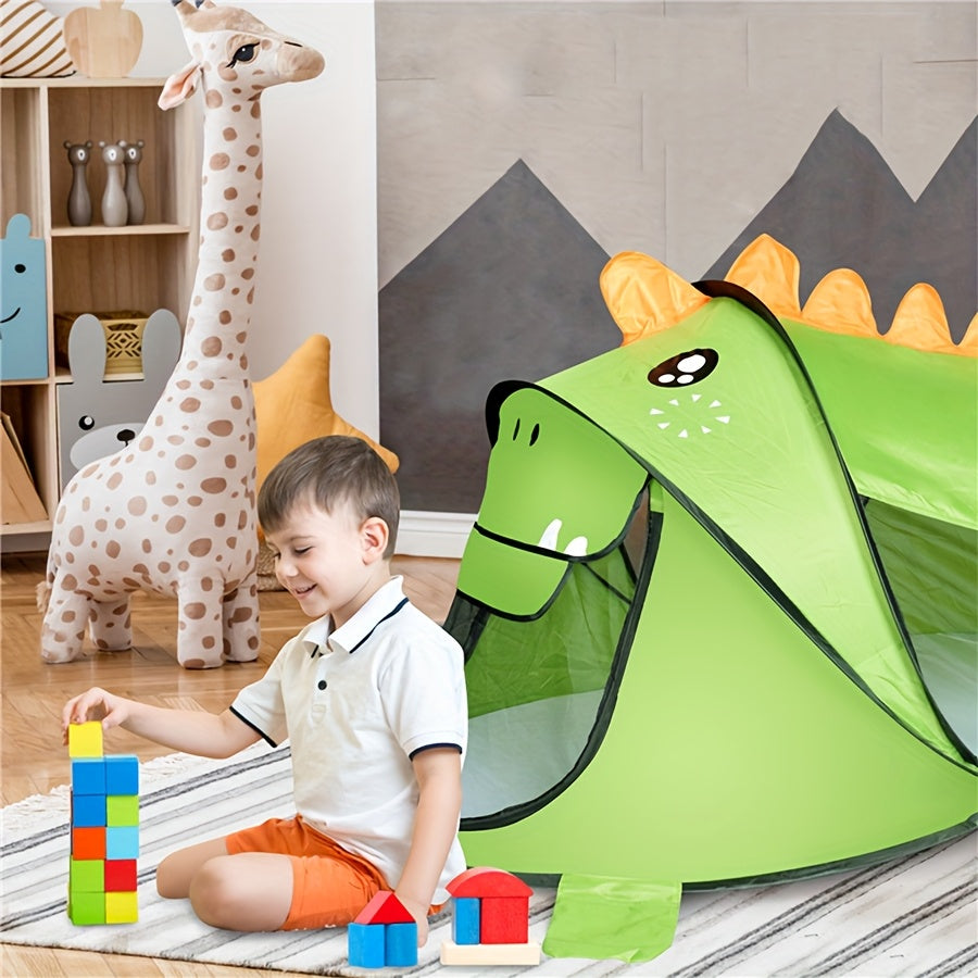 Children’s Dinosaur, Shark & Bear Pop-Up Play Tent Set with UPF 50 – Breathable & Portable for Babies & Toddlers