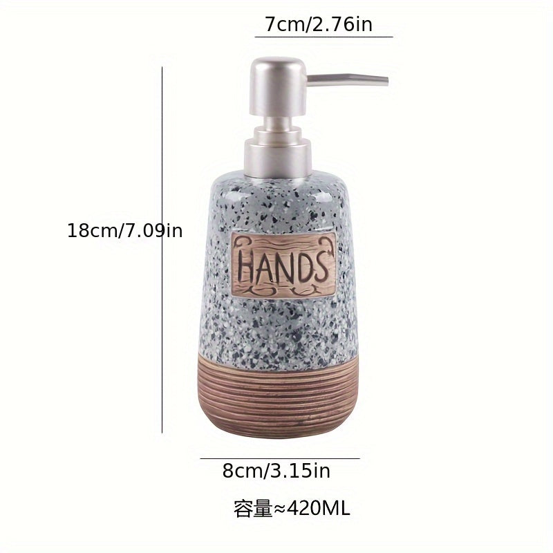 Vintage Ceramic Soap Dispenser – 420ml for Kitchen or Bathroom