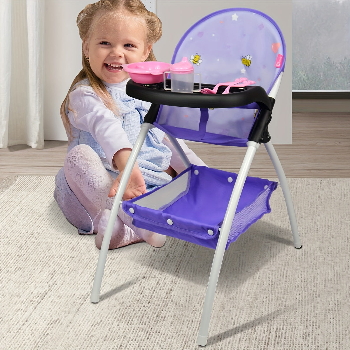Doll High Chair Toy - Perfect for Playful Meals