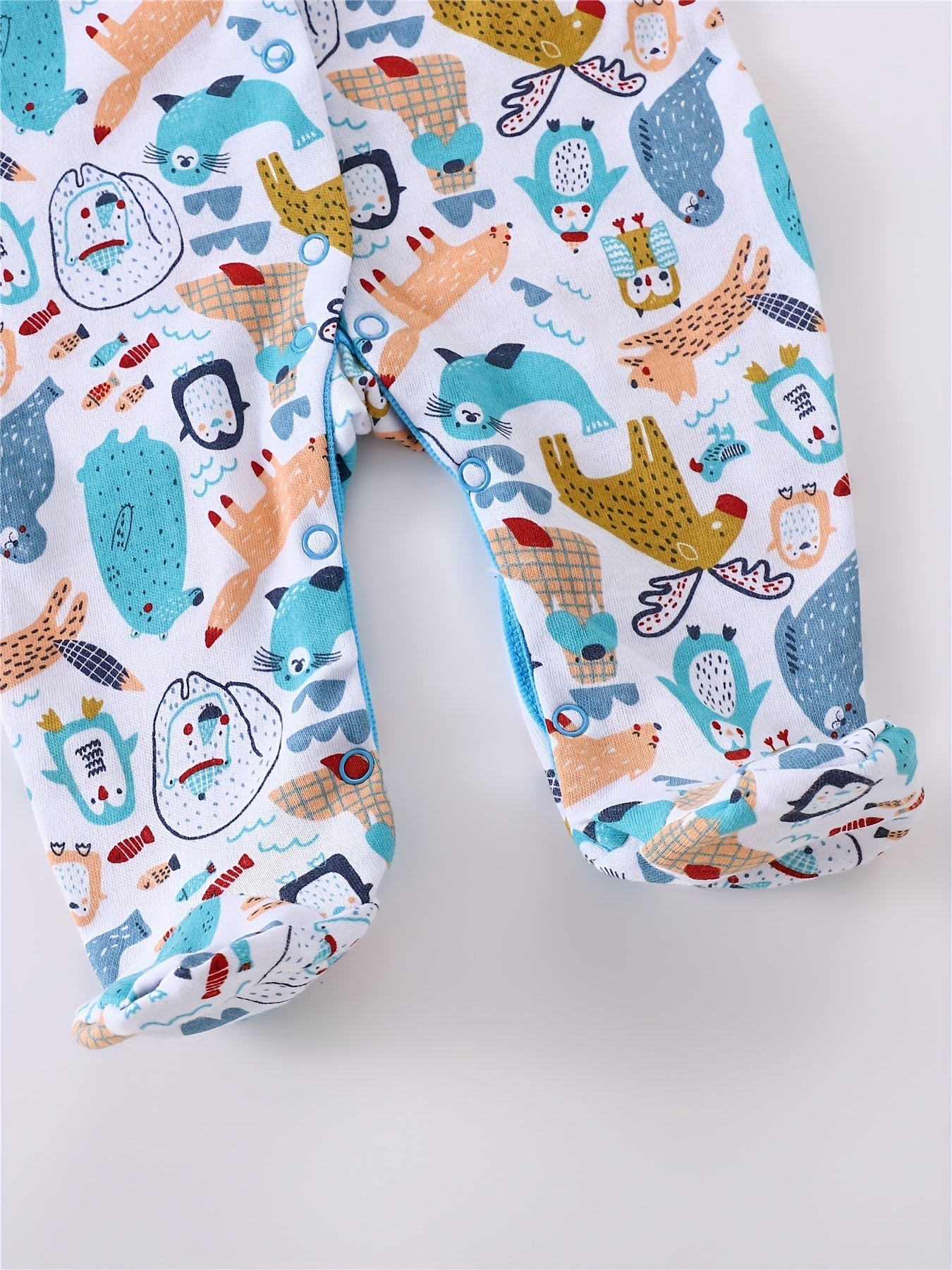 3-Piece Baby Romper Set with Animal Prints – Long Sleeves for Outdoor Activities