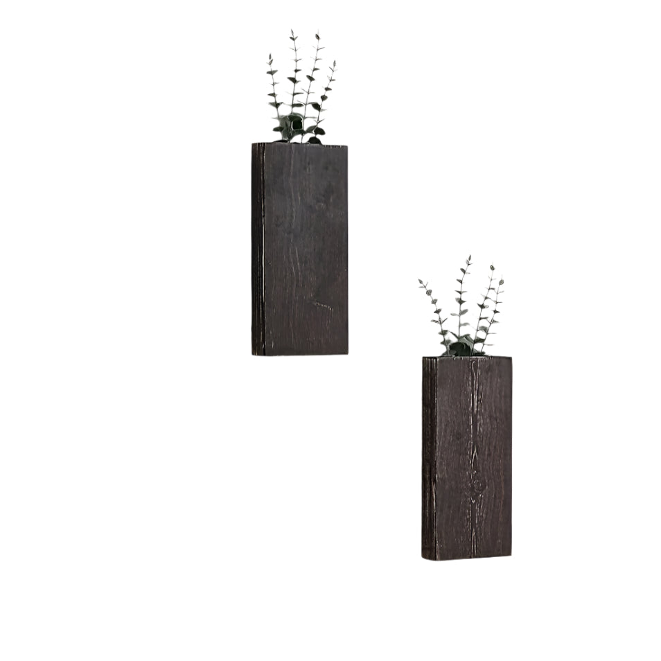 Rustic Wooden Wall Vase - Natural Atmosphere for Any Interior