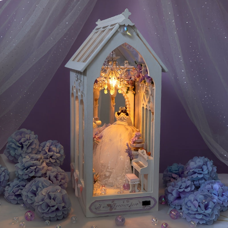 DIY Bridal Dollhouse – 3D Building Set with Lighting and Decorative Furniture