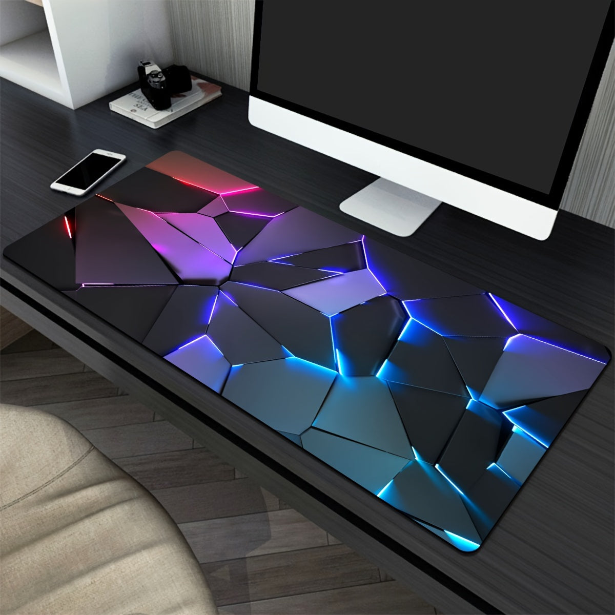 Geometric Gamer Mat - Stylish, Durable, and Non-Slip for a Perfect Gaming Experience