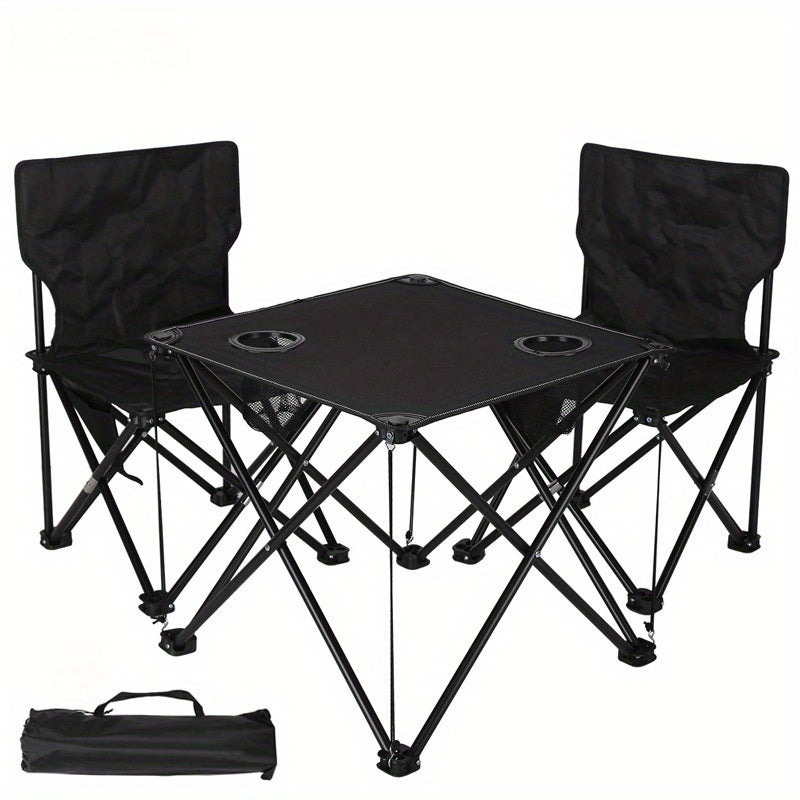 Foldable Outdoor Table & Chairs Set – Portable Camping & BBQ