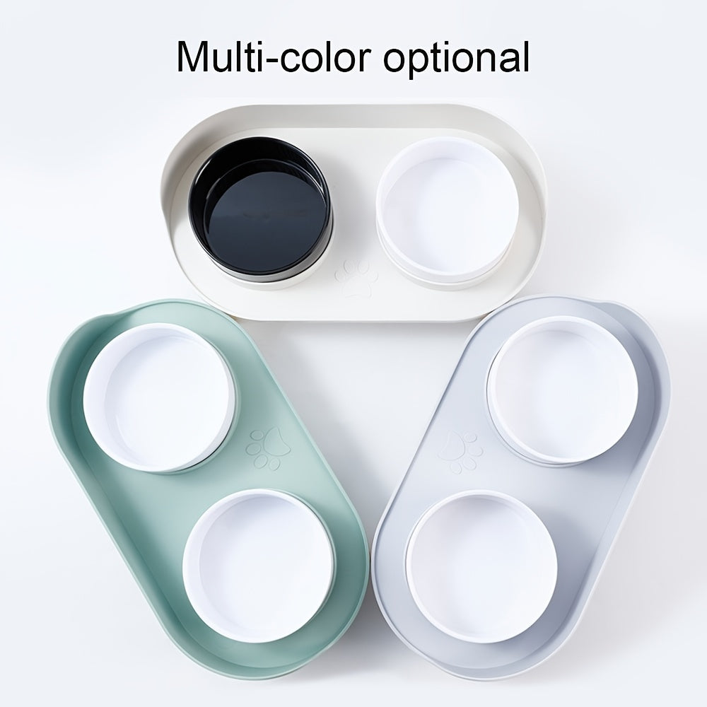 Elevated Double Pet Bowl – Comfortable and Healthy Eating for Cats and Dogs