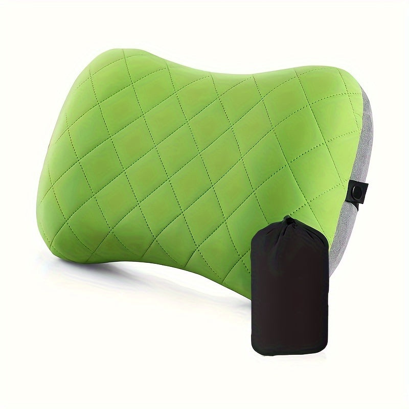 Ergonomic Inflatable Camping Pillow – Ideal for Neck and Lumbar Support While Hiking and Camping
