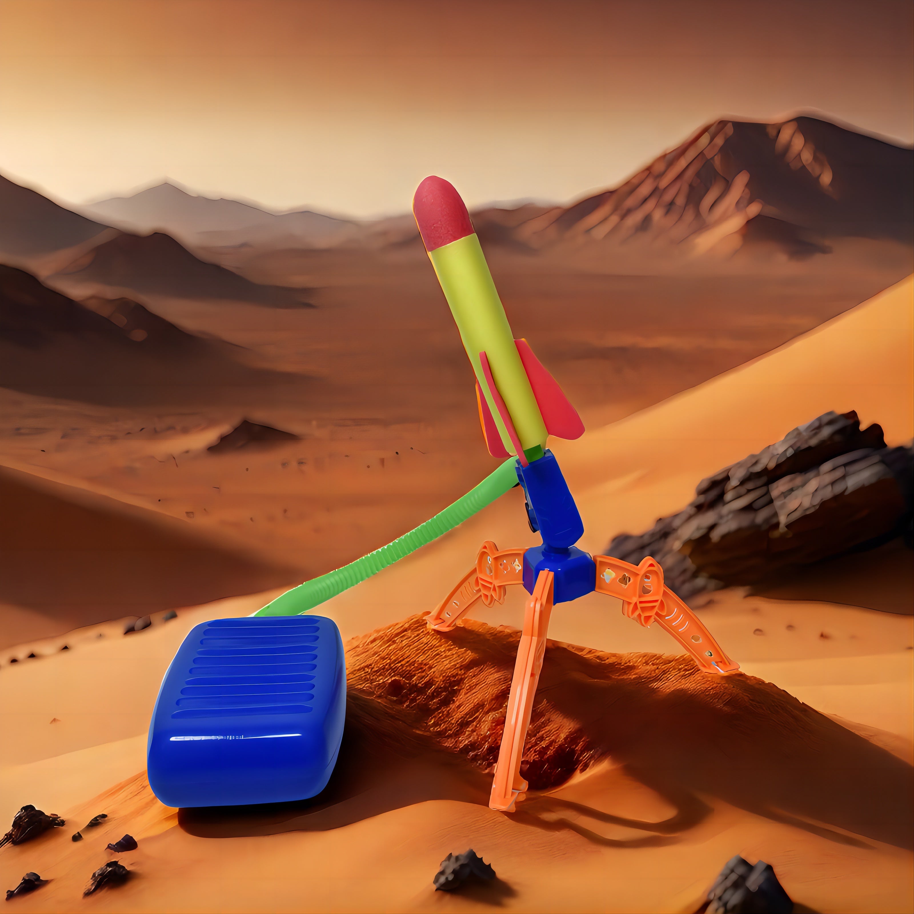 Foot Pump Rocket Launcher – Splendid Outdoor Fun with Colorful Rockets