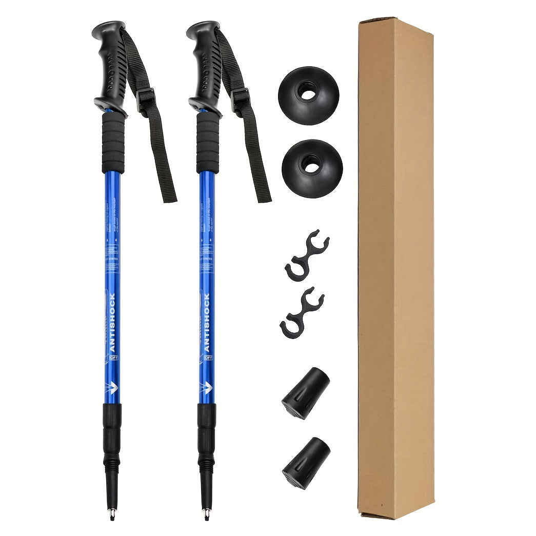 Lightweight Aluminum Trekking Poles – Adjustable and Shock-Absorbing for Adventurous Hikers