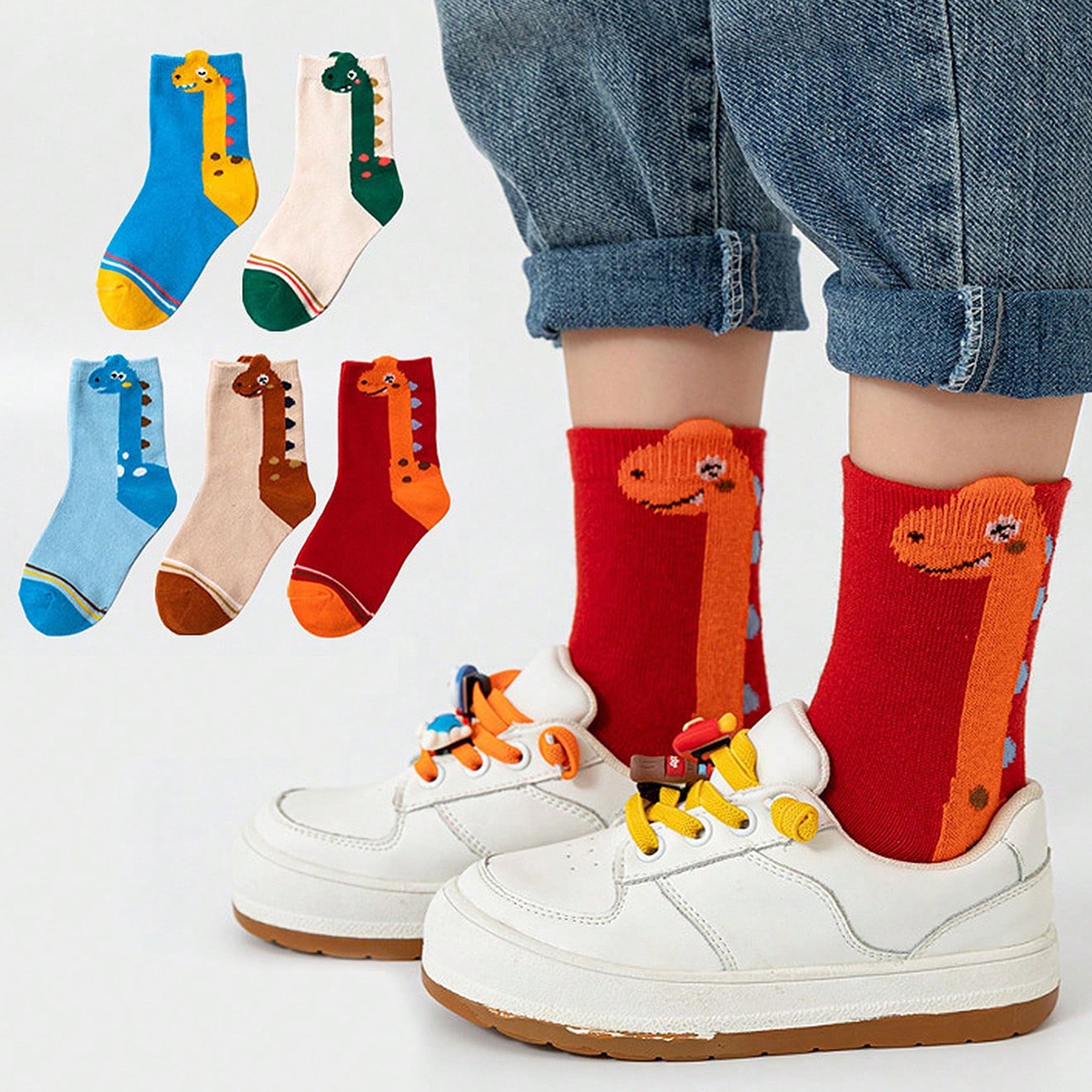 Dino Adventure Kids Socks - For Comfort and Playfulness