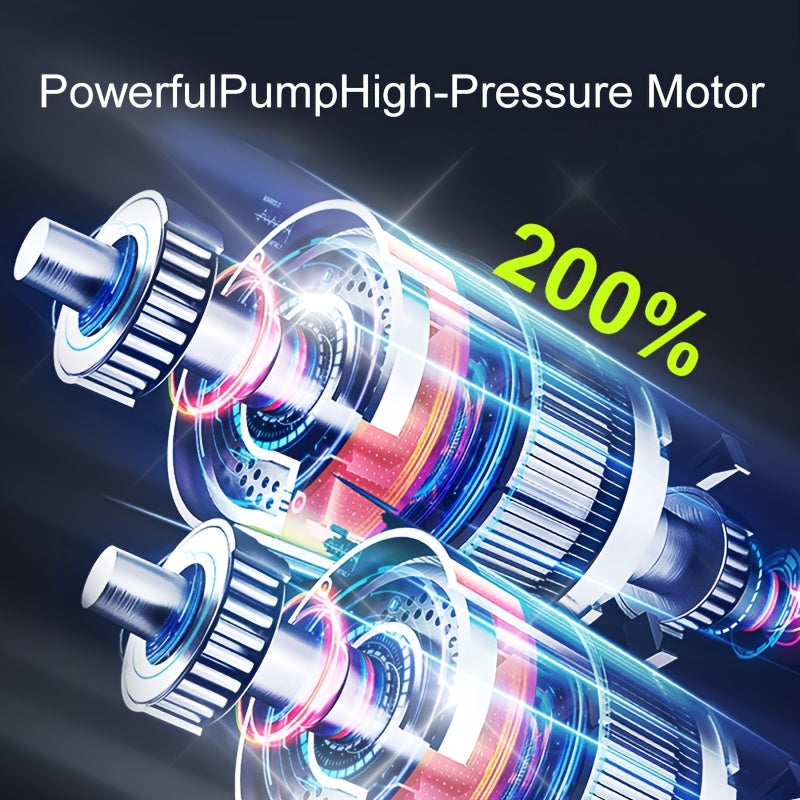 Portable Air Compressor – Smart Tire Inflator with LCD Screen and LED Lights