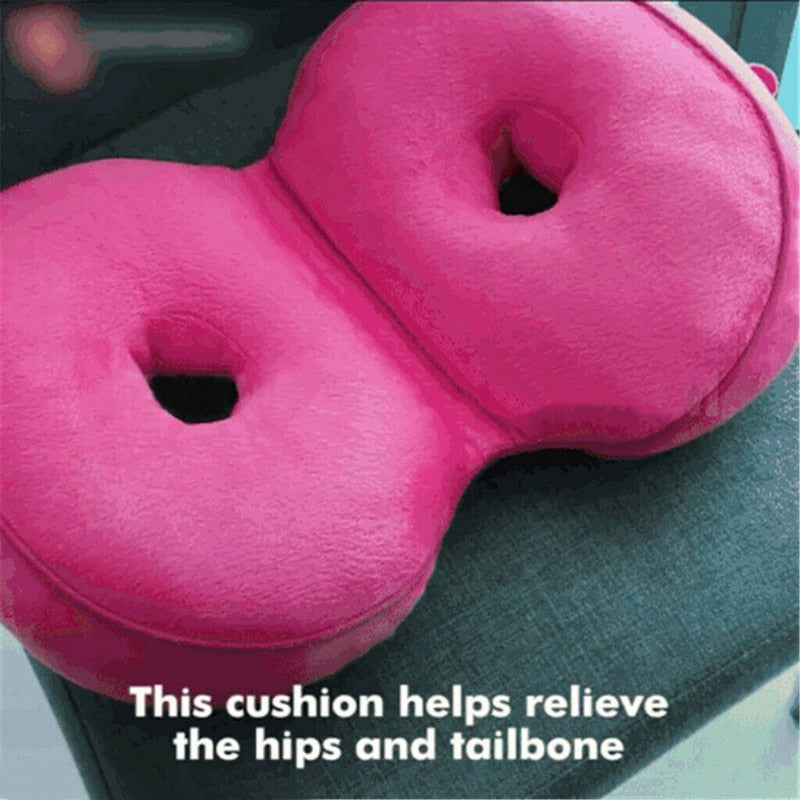 DualComfort Seat Cushion – Ergonomic Support for Back and Hips